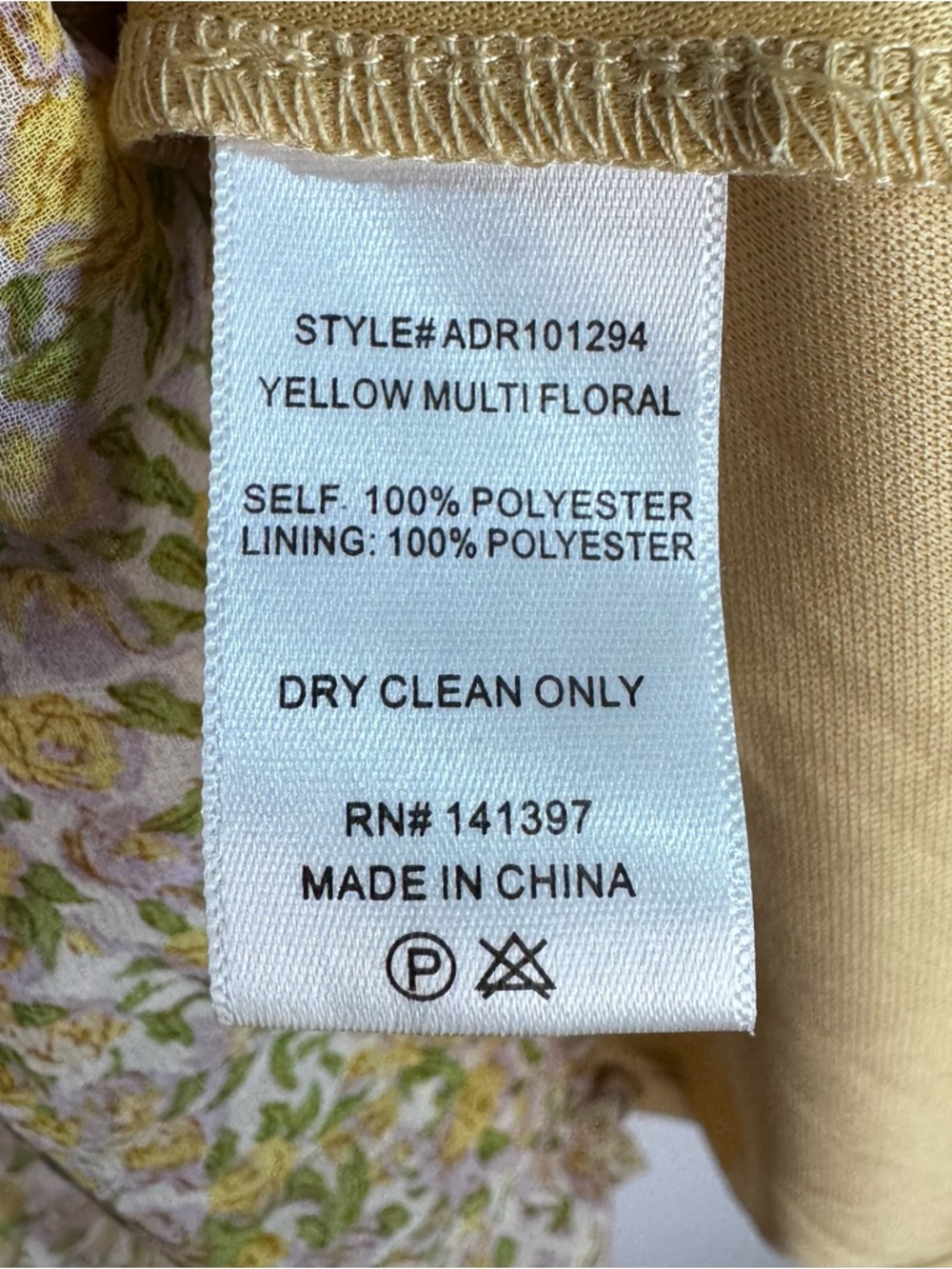 ASTR The Label NWT Yellow Floral Off Shoulder Puff Sleeve Mini Dress M - Picture 9 of 10